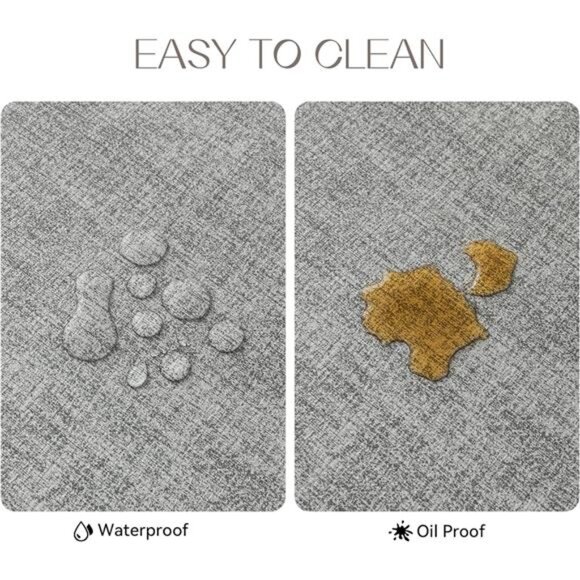 Vinyl Placemats Set of 4-12 X 18 Inch -Heat Resistant Place Mats 100% Waterproof - Picture 4 of 8